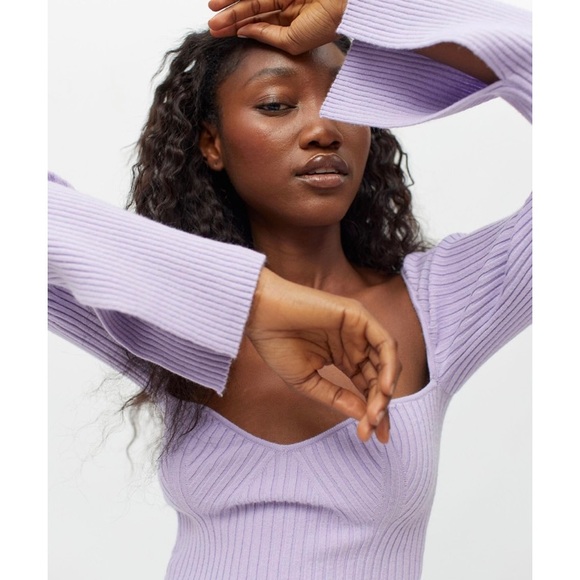 UO Juliet Portrait Sweater size M purple - Picture 4 of 5